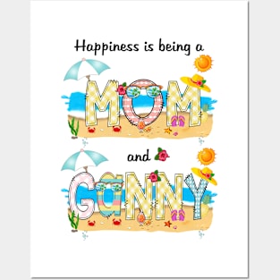 Happiness Is Being A Mom And Ganny Summer Beach Happy Mother's Day Posters and Art